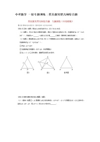 中考数学一轮专题训练：类比探究型几何综合题（图片版，含答案）