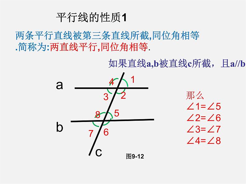 青岛初中数学七下《9.3平行线的性质》PPT课件 (1)05