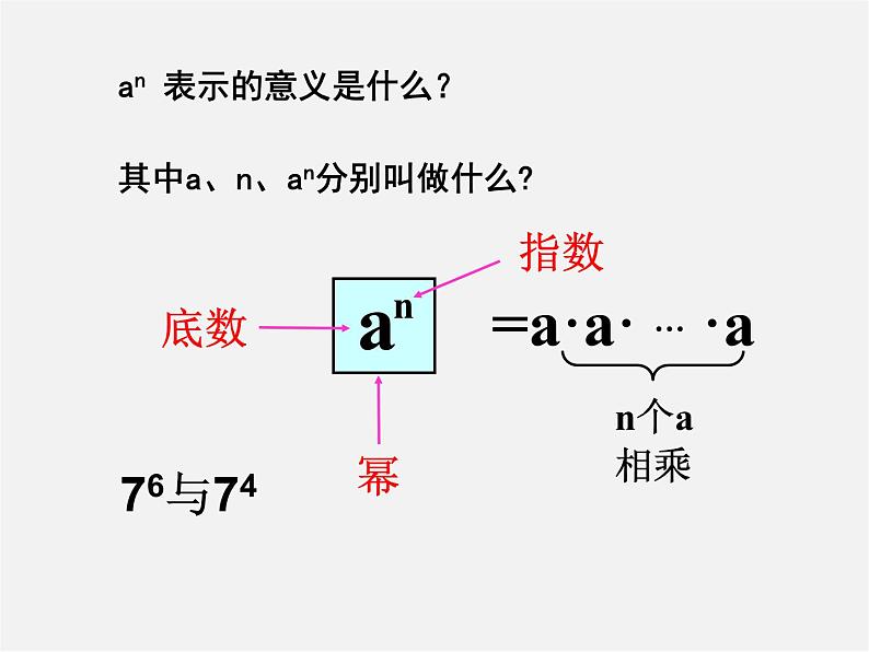 青岛初中数学七下《11.1同底数幂的乘法》PPT课件 (1)第3页