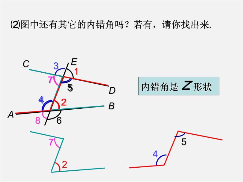 青岛初中数学七下《9.1同位角、内错角、同旁内角》PPT课件 (1)08