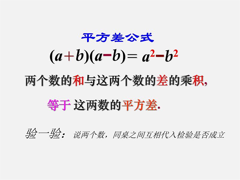 青岛初中数学七下《12.1平方差公式》PPT课件 (2)第4页