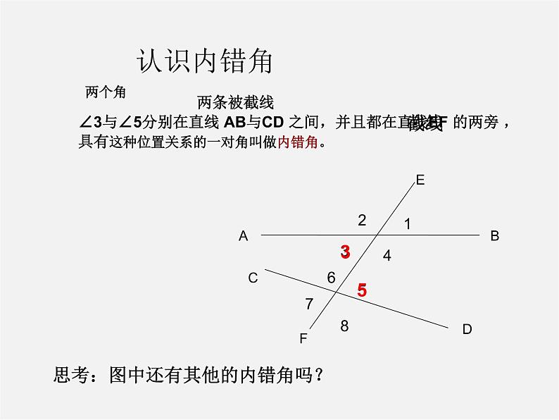 青岛初中数学七下《9.1同位角、内错角、同旁内角》PPT课件 (4)第7页