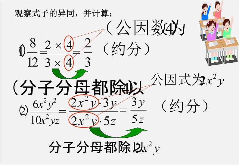 青岛初中数学八上《3.2 分式的约分》ppt课件05