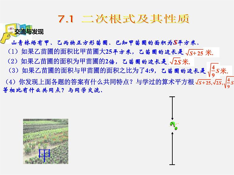 青岛初中数学八下《9.1二次根式和它的性质》PPT课件 (1)03