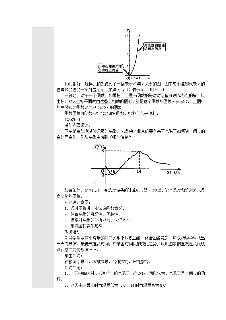 人教版数学八年级下册 19.1.2 函数的图象1 教案02