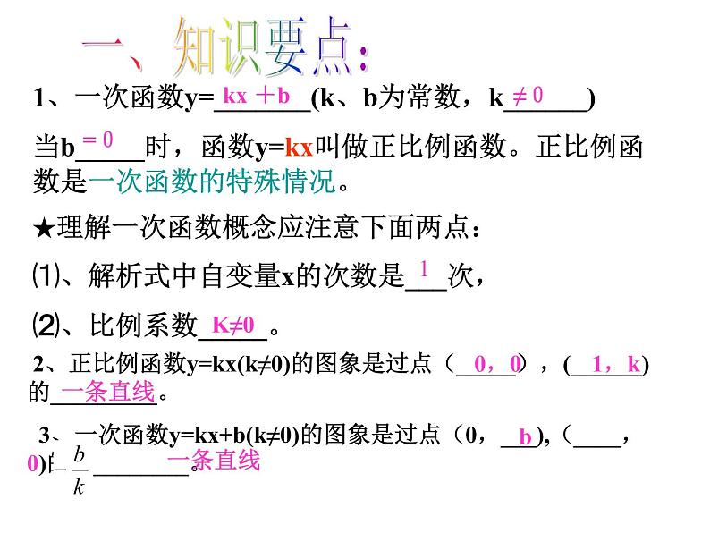 人教版数学八年级下册 19.2 一次函数＿复习课　PPT 课件第4页