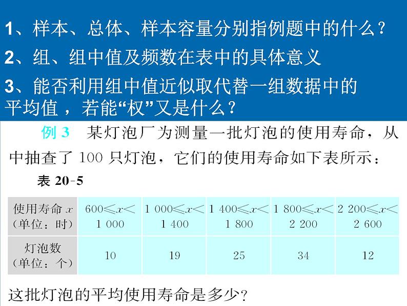 人教版数学八年级下册 平均数2 课件第3页