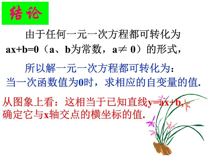 人教版数学八年级下册 19.2 一次函数与一元一次方程  课件第5页