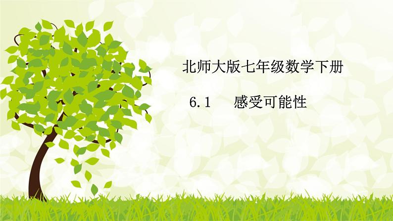 北师大版七年级数学下册 6.1   感受可能性课件+练习01