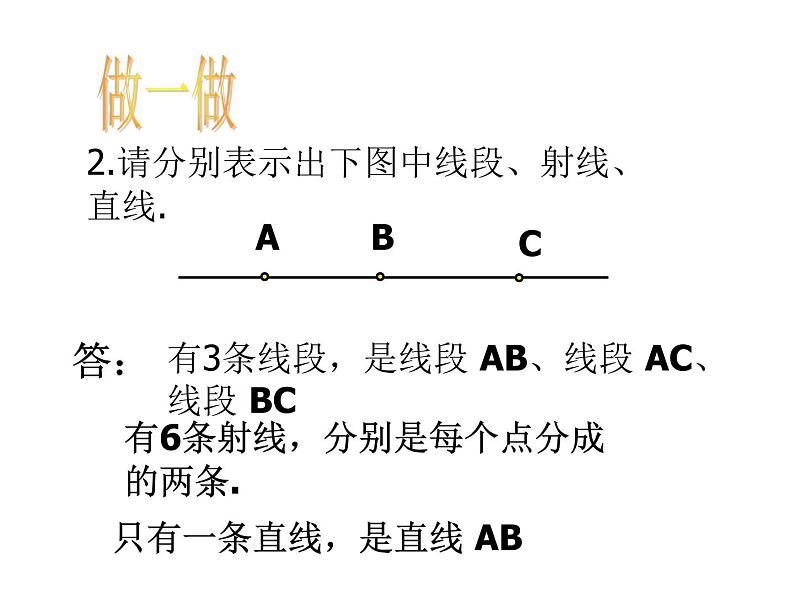 人教版数学七年级上册_4.2 直线、射线和线段ppt课件二 课件08