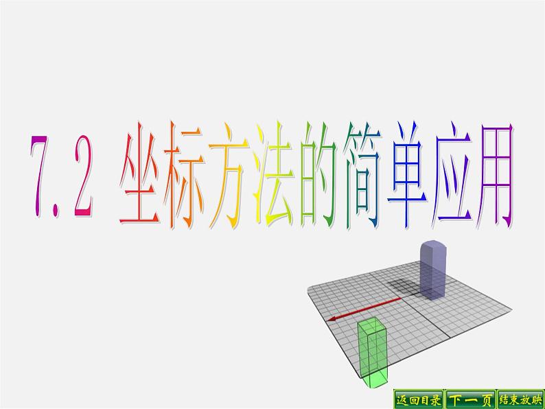 第4套人教初中数学七下  7.2 坐标方法的简单应用课件第1页