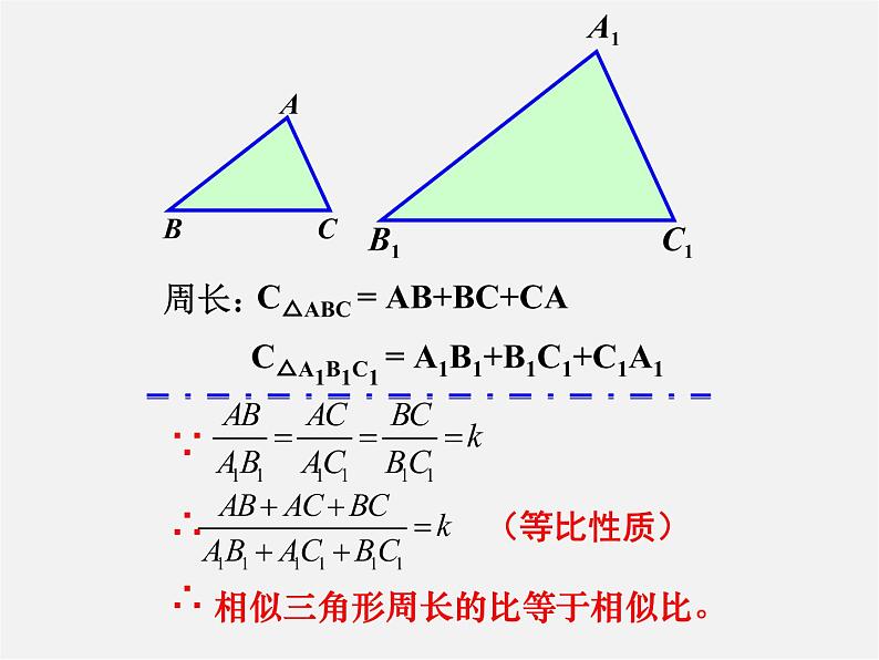 第3套 27.2.3《相似三角形的应用举例》相似三角形的周长与面积课件第6页