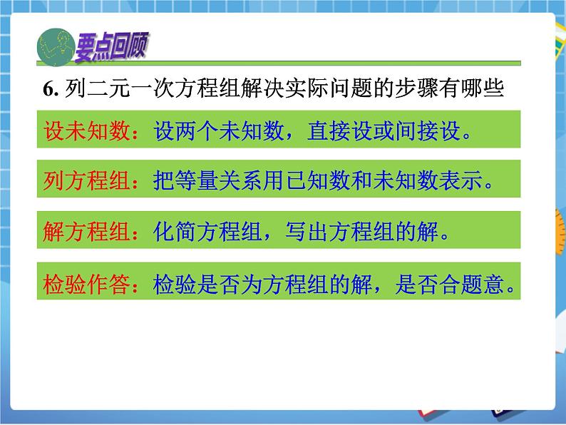 湘教版七下数学第1章二元一次方程组复习课件第5页