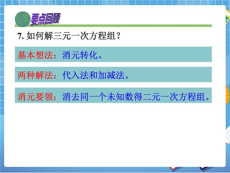 湘教版七下数学第1章二元一次方程组复习课件第6页