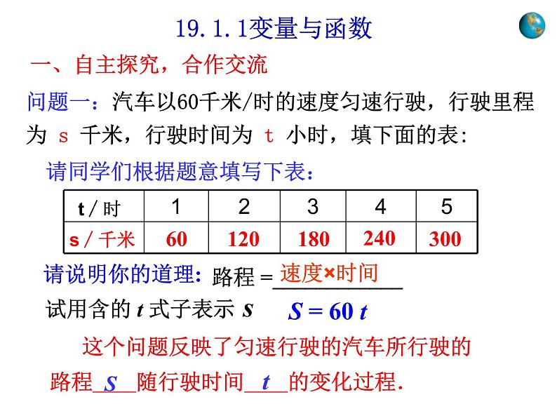 19.1.1变量与函数(1)课件  2020-2021学年人教版数学八年级下册第3页