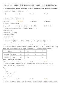 2020-2021学年广东省深圳市龙华区八年级（上）期末数学试卷+答案