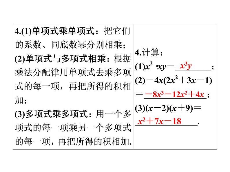 2021年中考数学复习课件：第1轮 第1章 第2讲　整式与因式分解（28张）第7页