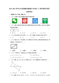 2021-2022学年山东省淄博市临淄区七年级（上）期中数学试卷（五四学制）   解析版