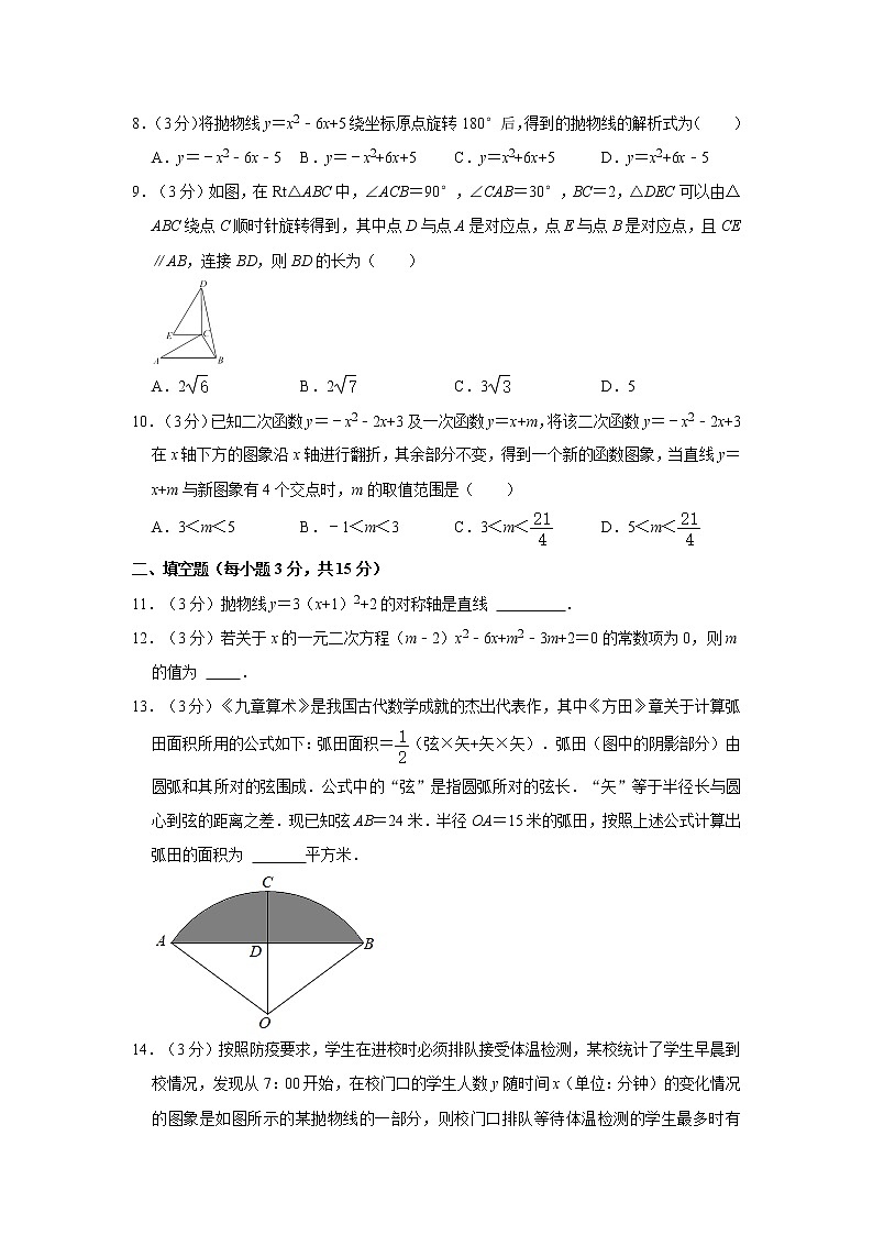 2021-2022学年河南省许昌市襄城县九年级（上）期中数学试卷   解析版02