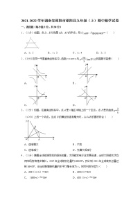 2021-2022学年湖南省邵阳市邵阳县九年级（上）期中数学试卷   解析版