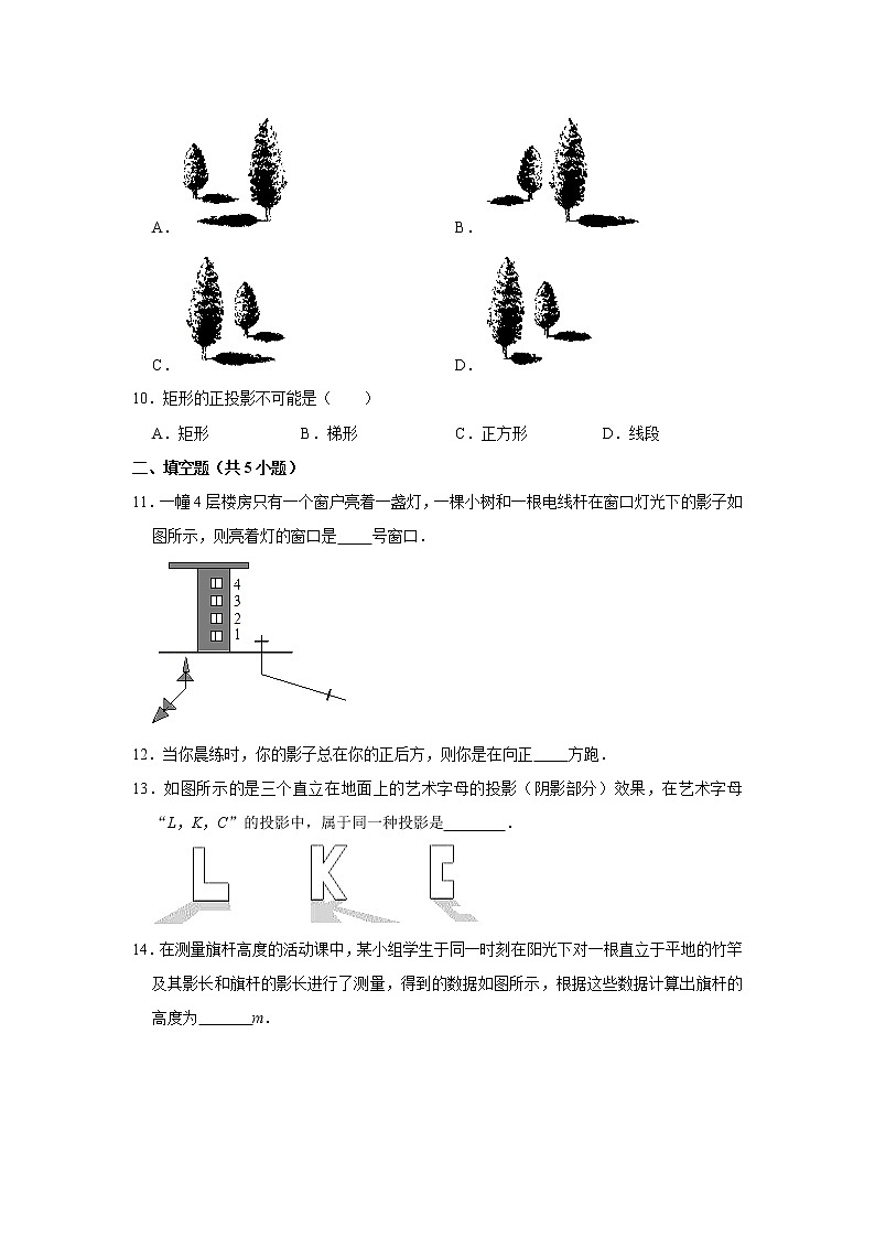 专题02：29.1 投影-期末考复习专题训练  2021-2022学年人教版数学九年级下册第3页