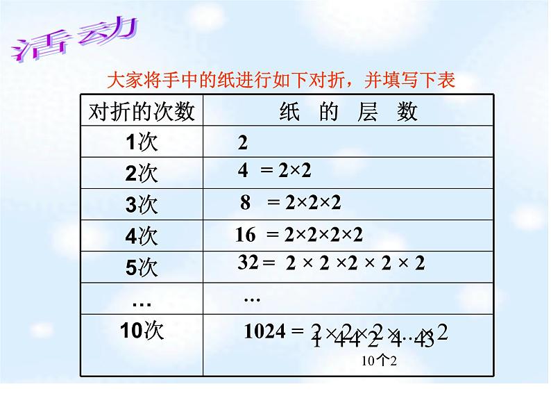 沪科版数学七年级上册 1.6 有理数的乘方(1) 课件04