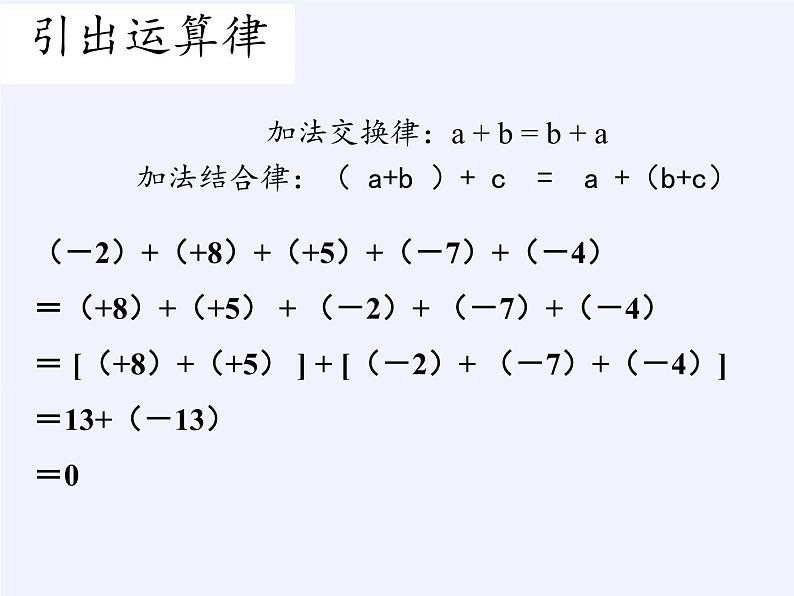 沪科版数学七年级上册 1.4 有理数的加减(2) 课件第5页