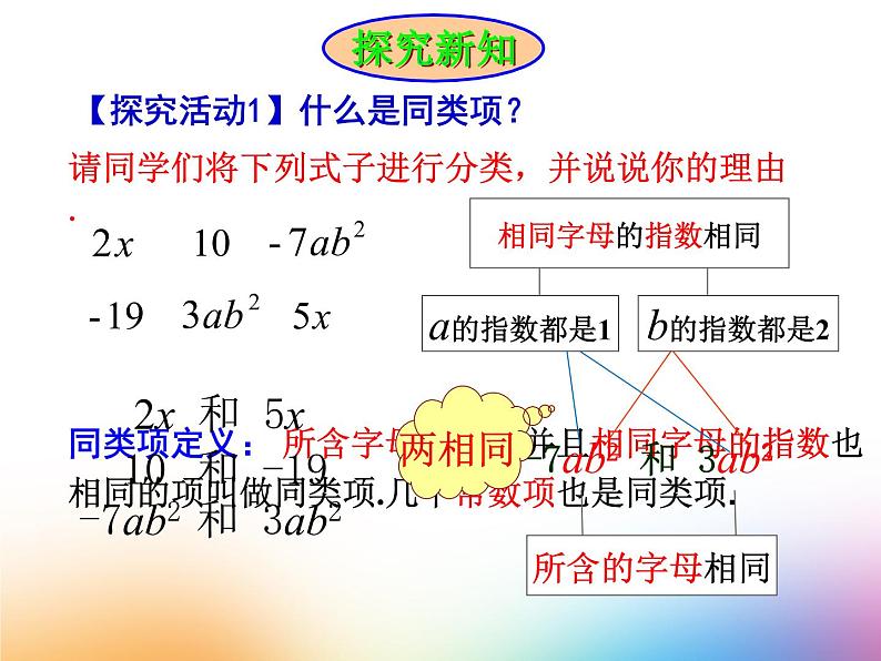 沪科版数学七年级上册 2.2 整式加减-合并同类项(2) 课件第3页