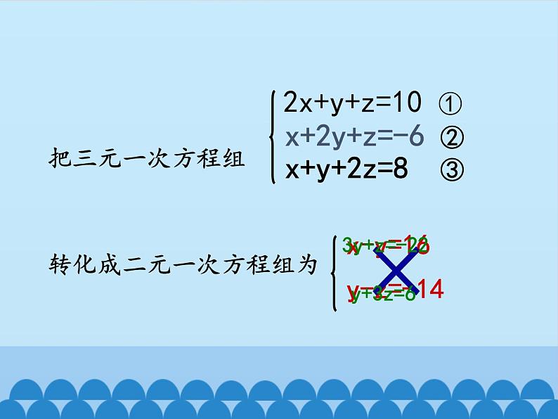 沪科版数学七年级上册 3.5三元一次方程组及其解法_ 课件07