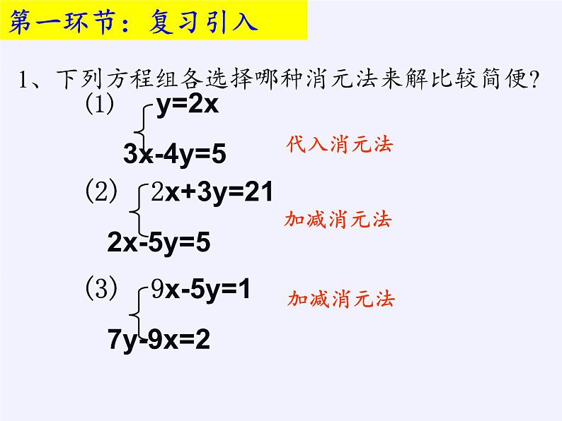 沪科版数学七年级上册 3.4 二元一次方程组的应用(2) 课件第2页