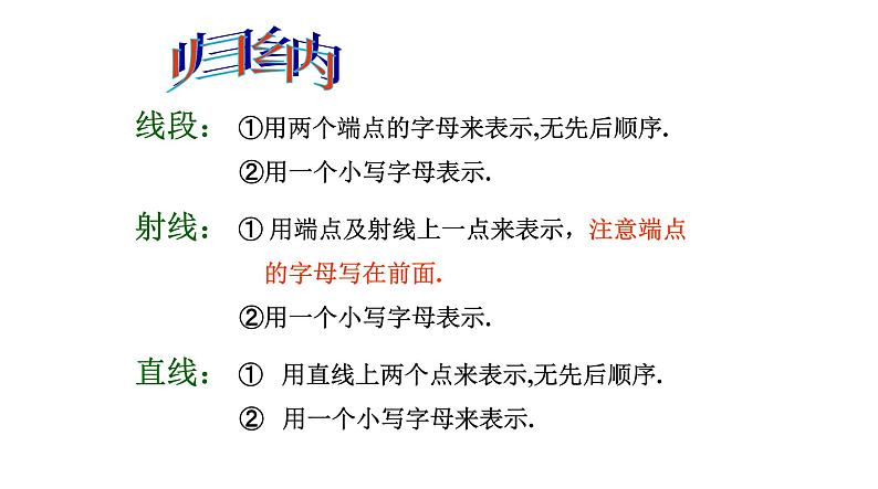 沪科版数学七年级上册 4.2 线段、射线、直线  (1) 课件第7页