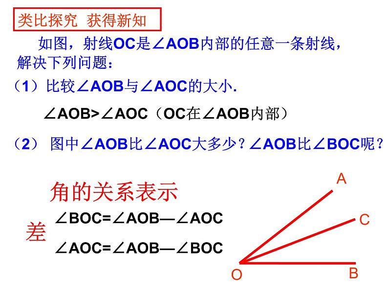 沪科版数学七年级上册 4.5 角的比较与补（余）角 课件07