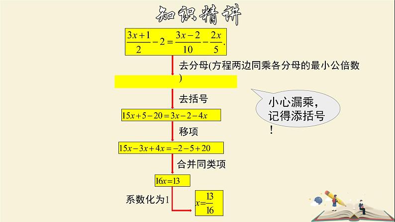 6.2.2 解一元一次方程（2）-2021-2022学年七年级数学下册教学课件(华东师大版)第7页