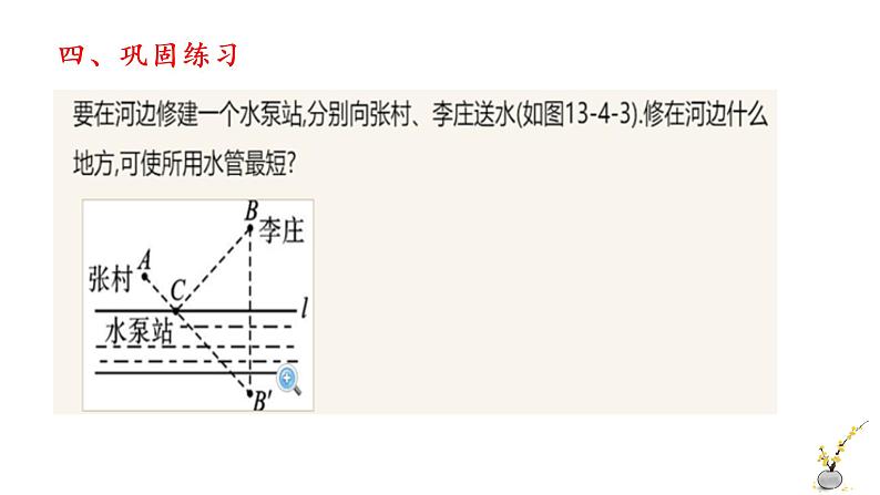 人教版八年级数学上册教学课件-13.4 课题学习 最短路径问题16第8页