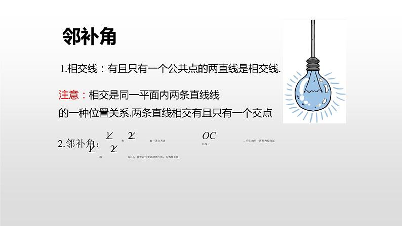 2021-2022学年初中数学人教版七年级下册5.1.1相交线课件第7页