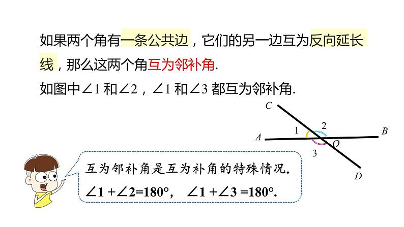 2021-2022学年学年人教版数学七年级下册第5章5.1.1相交线课件05