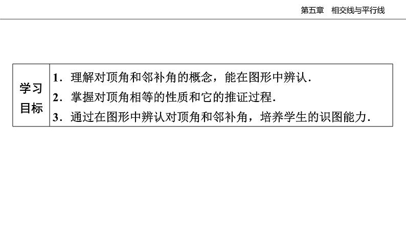 2021-2022学年人教版数学七年级下册课件5.1.1相交线02