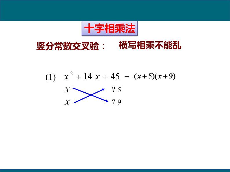 14.3.3 阅读与思考-十字相乘法法与分组分解法 课件 2021-2022学年人教版八年级数学上册第4页