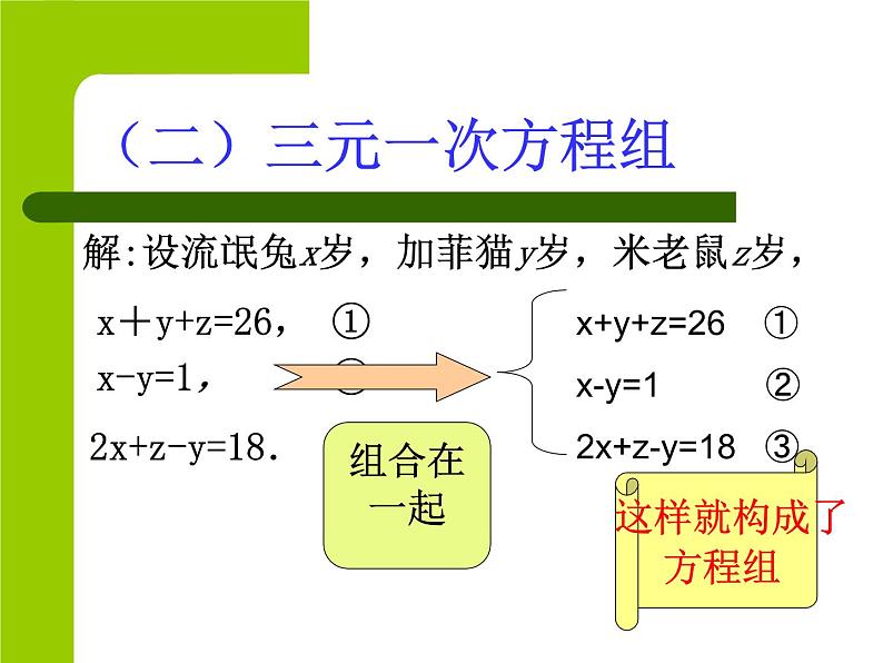 人教版数学七年级下册 8.4 三元一次方程组 课件04