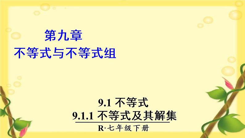 9.1.1 不等式及其解集+教案+导学案(人教版)课件PPT01