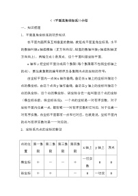 人教版七年级下册7.1.2平面直角坐标系教学设计