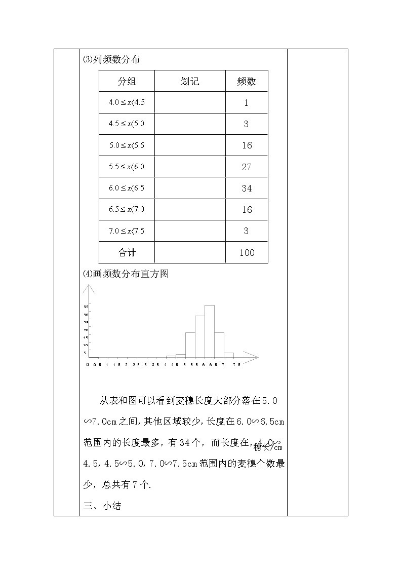 最新七年级数学第70课时 直方图（三）教案教学设计第2页