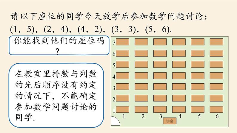 人教版七年级数学下册 7-1平面直角坐标系课时1 课件第6页