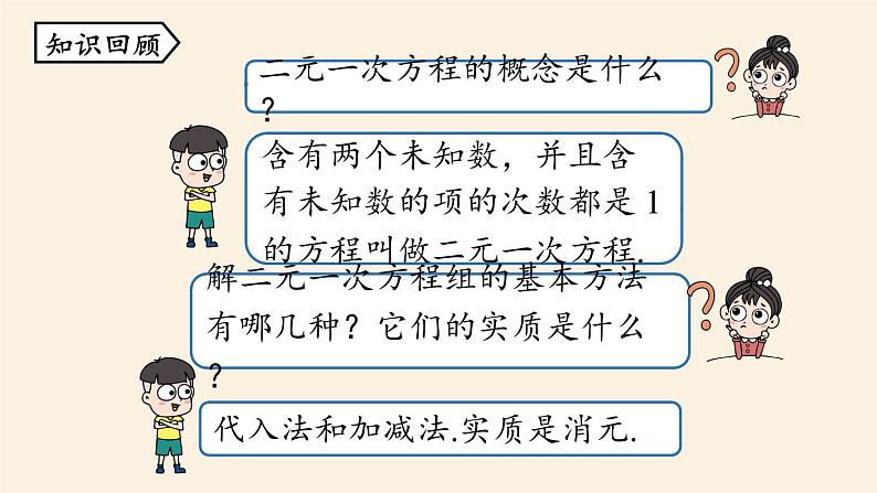 人教版七年级数学下册 8-4三元一次方程组的解法课时1 课件第2页