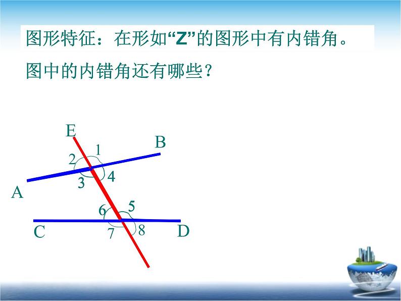 人教版数学七年级下册5.1.3同位角、内错角、同旁内角-课件 (1)第7页