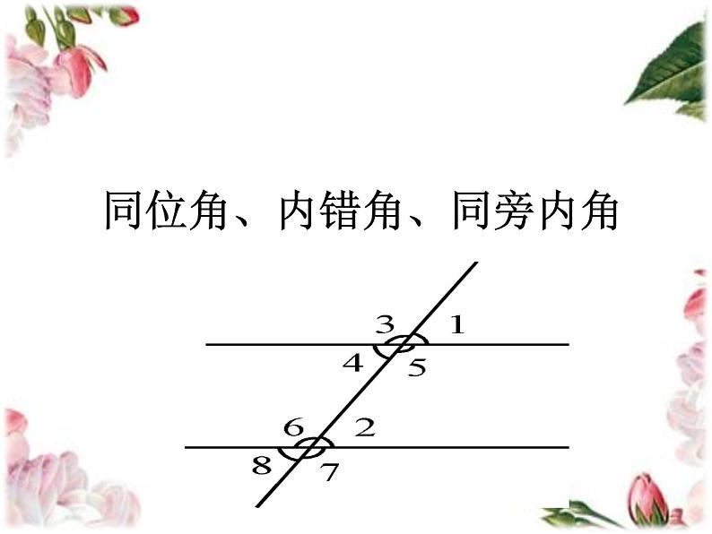 人教版数学七年级下册5.1.3同位角、内错角、同旁内角课件PPT01