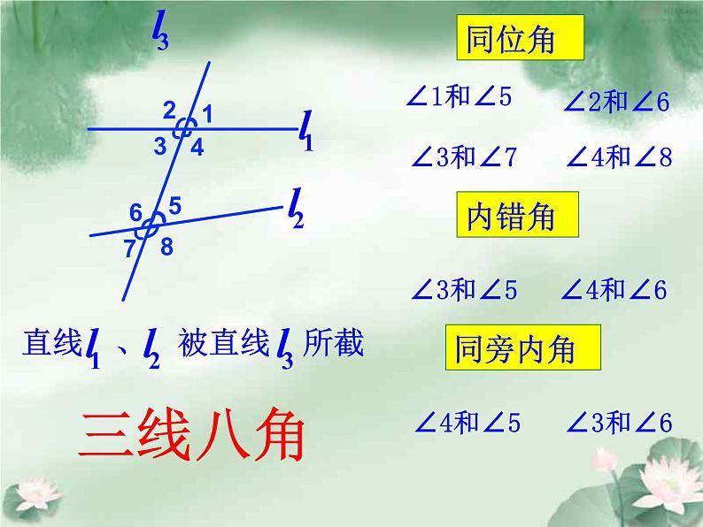 七年级数学人教版下册第5.1.3同位角、内错角、同旁内角(2)课件PPT第7页