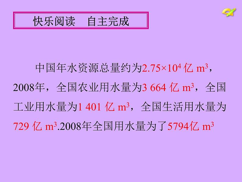 沪科版数学七年级上册 5.5水资源浪费现象的调查——从数据谈节水 课件第8页