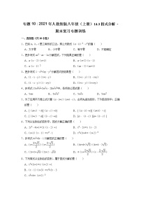 专题10  14.3因式分解 - 期末复习专题训练  2021-2022学年人教版数学八年级上册