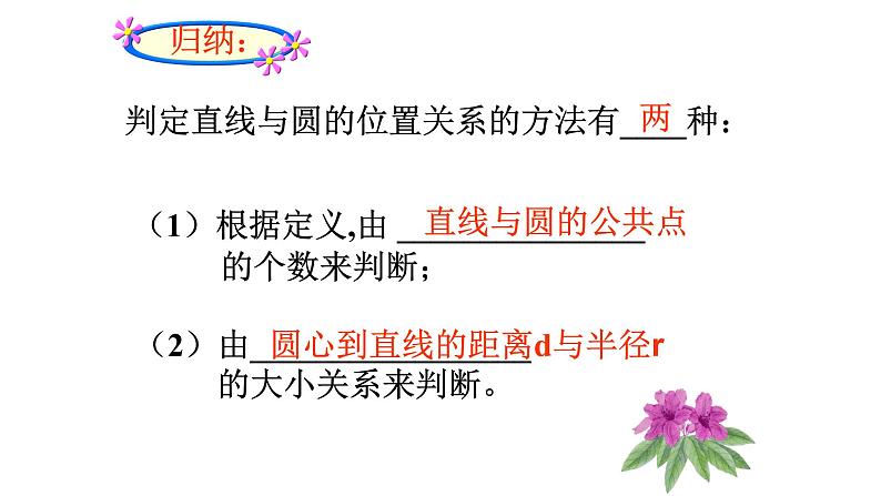 24.2.2直线与圆的位置关系 人教版初中数学九年级上册 课件08